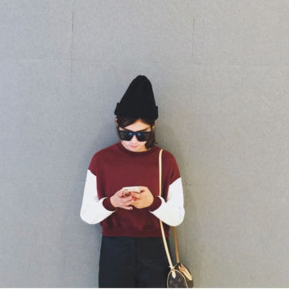 Color block fleece lined sweatshirt - Picture 1 of 4